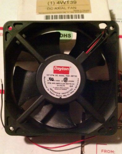 New Dayton 4WT39 dc axial fan 24v, 107 cfm, 3000 rpm, 0.22 amp