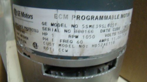 GE ECM 5SME39SL0059 1HP CCW 120/240V 1050RPM HD52AE118 Blower Motor