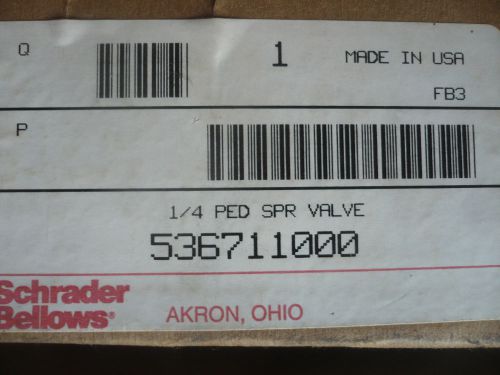 New Schrader Bellows 536711000 1/4 ped spr Valve