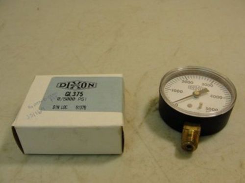 8434 New In Box, Dixon GL375 Pressure Gauge 5000psi 1/4&#034; NPT