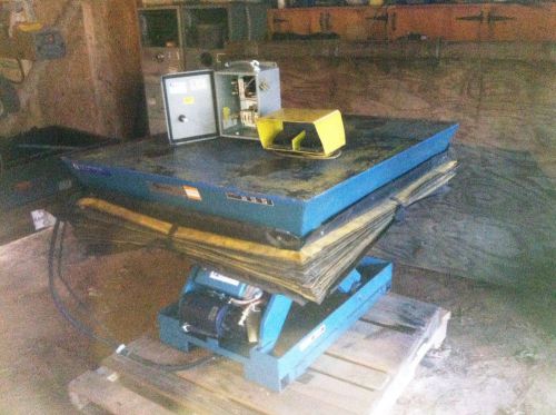 Used Advance P-4024 Hydraulic Scissor Lift, Table Pallet Lift, 4000 lb lift