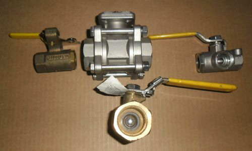 Lot of Stainless Steel &amp; Brass Ball Valves Apollo