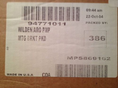 Wilden /Aro Pump NIB Mounting Bracket and Hardware