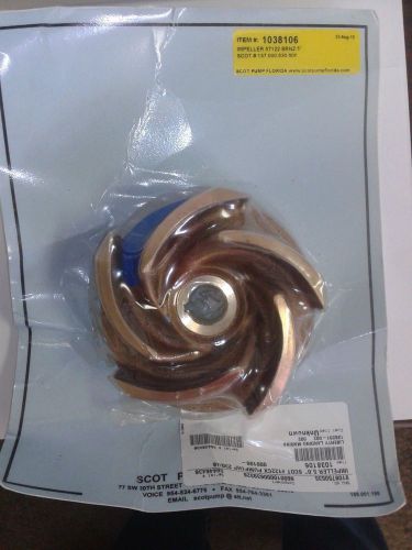 Scot # 137.000.530.500 Impeller 57122 Bronze 5&#034; Marine Item#1038106 Scot Pump 1