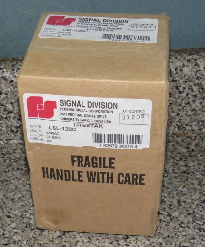Federal signal lsl-120b litestak 120vac clear a4 series- new in box for sale