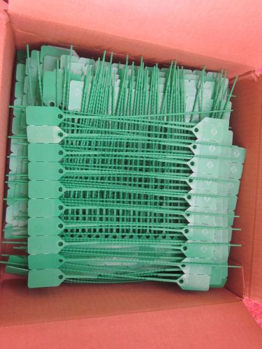 500-FIRE EXTINGUISHER TAMPER PROOF &#034;FLAG&#034; SAFETY SEALS (GREEN) U.L. APPROVED