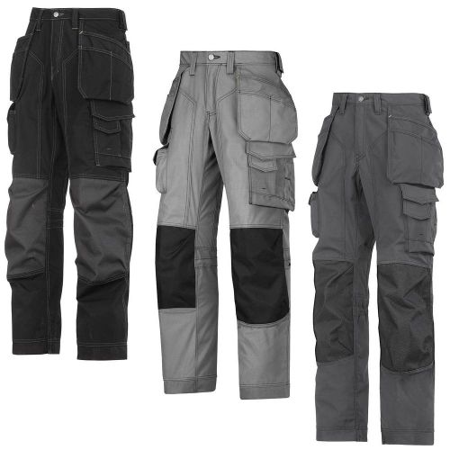 Snickers Floorlayers Trousers. Rip-Stop(Kevlar). (3 Colours/L-XL Leg)-3223A