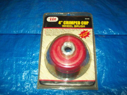 Crimped cup wheel brush 4&#034; threaded for sale