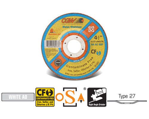 Cgw camel - cut-off wheels 5&#034; x .045&#034; x 7/8&#034;  wa60-r type 27 qty 25 - 45006 for sale