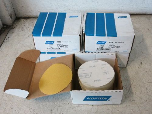 450 NORTON 49903 A290 NO-FIL ADALOX NORGRIP 5&#034; SANDING DISCS, P180-GRIT