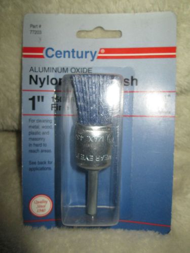 Century aluminum oxide nylon end brush 1&#034; 150 fine 1/4&#034; shank new clean sand for sale