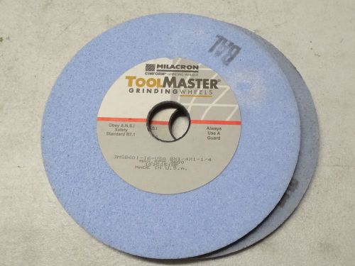 2 new milacron 8&#034; x 1/4&#034; x 1-1/4&#034; cimform toolmaster grinding wheels 3msb601-i6- for sale