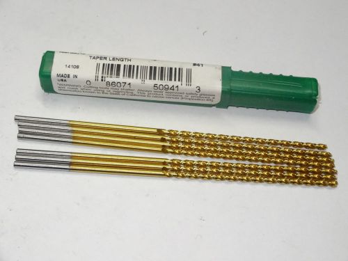 7 new PTD Precision Twist #41 QC-91G Taper Length Drill Bits HSS TiN Coat 50941