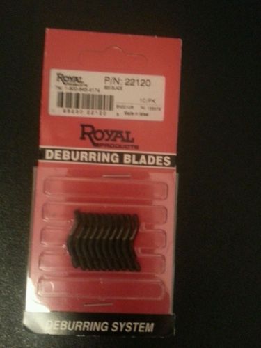 NEW ROYAL  22120 B20 BLADE DEBURRING BLADES 10 PACK