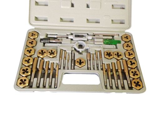 40PC TITANIUM COATED METRIC TAP &amp; DIE SET STANDARD HEAVY DUTY