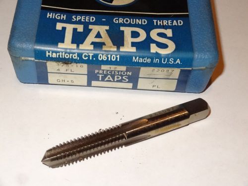 3 new hanson whitney 3/8-16 nc gh-5 h5 4fl plug hss spiral point taps 22087 usa for sale