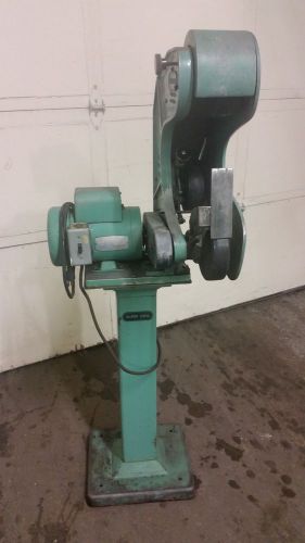 Burr king model 760 belt sander grinder 2&#034; x 60&#034; w/ pedestal 1hp 115 volts for sale