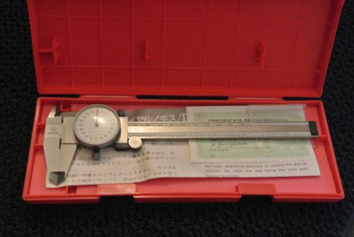 Mitutoyo 505-626-50 6&#034; Shock Proof Dial Caliper Stainless Hardened CLEAN
