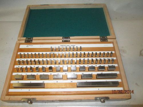 MACHINIST LATHE MILL Set of Machinist Gage Gauge Block s in Wood Case 81 PCS