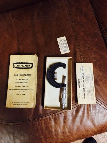 Craftsman 38602 Micrometer (1-2 w/ Ratchet and Spindle Lock)