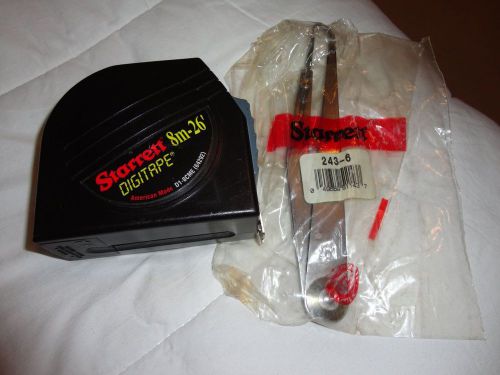 Starrett digitape and starrett hermaphrodite calipers. for sale