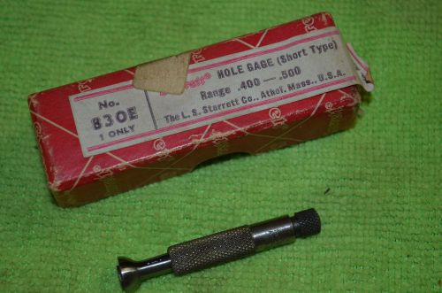 Starrett no. 830e small hole gage 2 inch long .400-.500 range w/box for sale