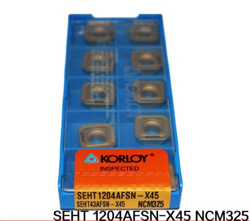 10pcs korloy seht1204 afsn x45 ncm325 milling carbide inserts  cnc lathe milling for sale