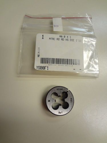 M8.0 X 1.00 X 1&#034;OD - HSS ROUND ADJUSTABLE DIE - Made in Italy