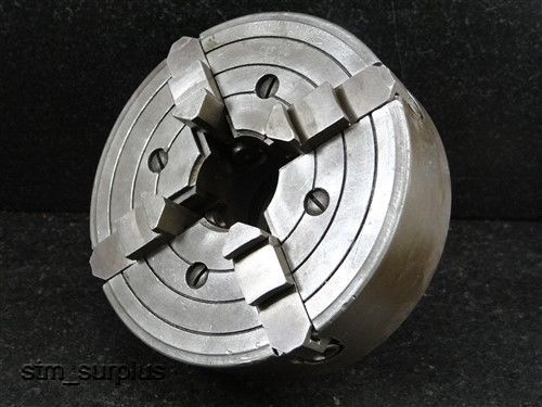 Cushman model 6140 4 jaw chuck w/ 2-1/4&#034;-8 threaded back plate for sale