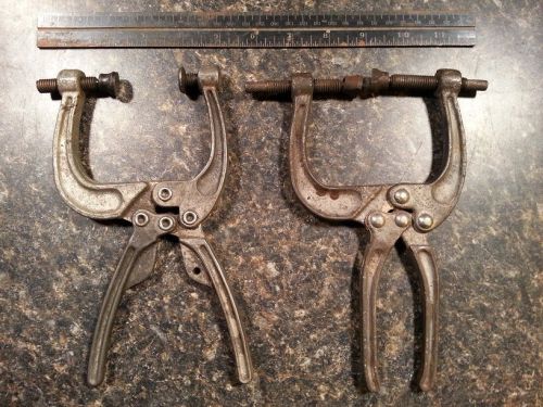 2 DE-STA-CO Squeeze Action Locking Toggle Clamp Pliers