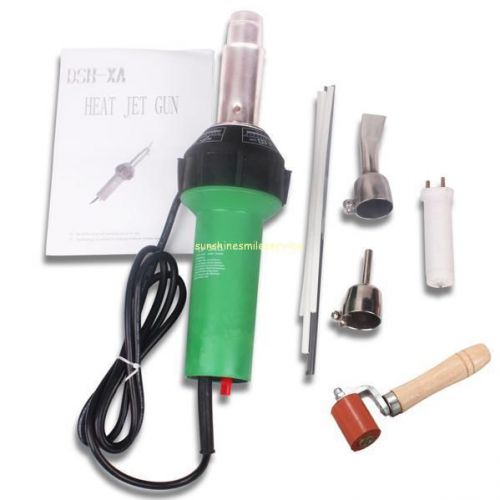 New 1500w Plastic Welder Gun With Extra 2*Speed Welding Nozzle &amp; 1  HE Roller