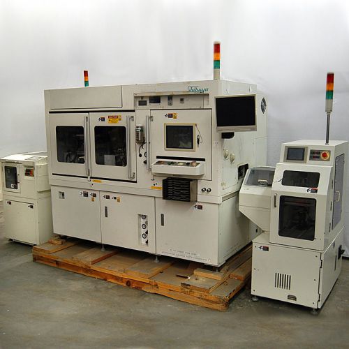 Shibuya sbm-351 solder ball mounting machine w/ manuals, loader &amp; unloader for sale