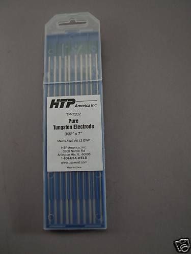 10 Pure Tungsten TIG Welding Electrodes 1/8 x 7 Green