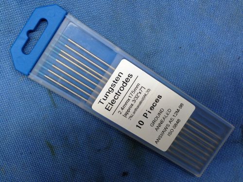 3/32&#034; X 7&#034; 2% Lanthanated Tungsten tig Electrodes Blue Free Shipping USA!!