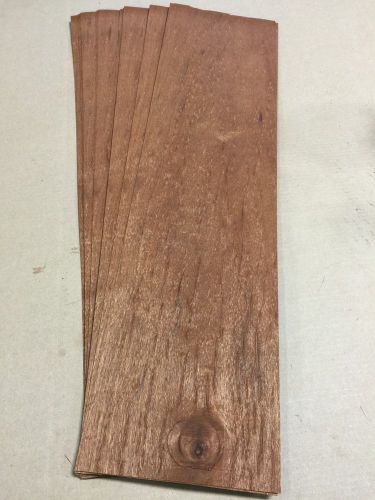 Wood Veneer Spider Mahogany 8x31 18pcs total Raw Veneer  &#034;EXOTIC&#034; SM7 12-31