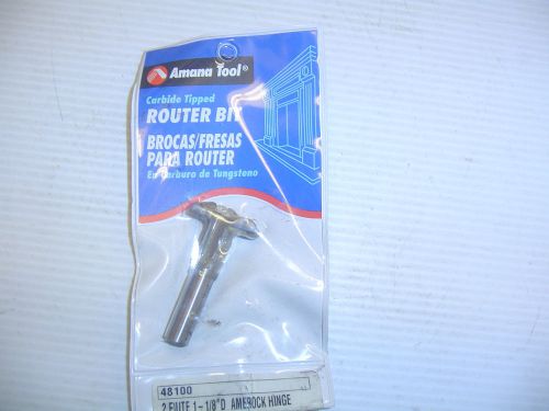 New amana tool 2 flute 1 1/8&#034; diam.amerock hinge router bit (48100) for sale