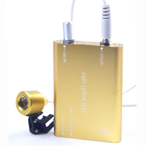 NEW Dental Surgical Medical Binocular Loupe Portable Yellow LED Head Light Lamp