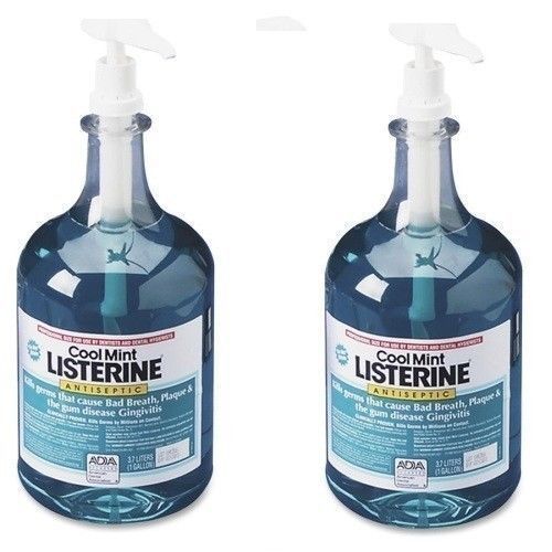 CASE OF 2 Cool Mint Listerine Mouthwash, One-Gallon Pump Bottle (421-8850)