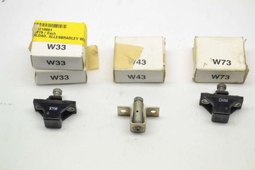 ALLEN BRADLEY ASSORTED W33 W73 W43 HEATER ELEMENT OVERLOAD RELAYS B390453