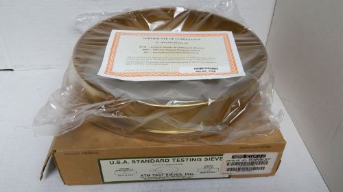 No. 400 brass 400 mesh usa standard testing sieve 12&#034; screen new in original box for sale