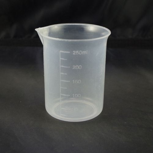 250ml measuring cup graduated plastic beaker new x10