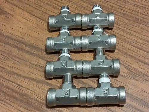 8 Parker TE37 316 Stainless Steel TEE Fittings