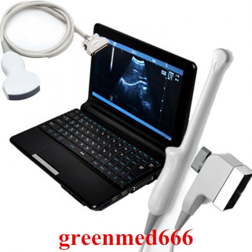 HOT BID!!!Laptop Ultrasound scanner/Machine with Convex &amp; Transvaginal probe,+3D