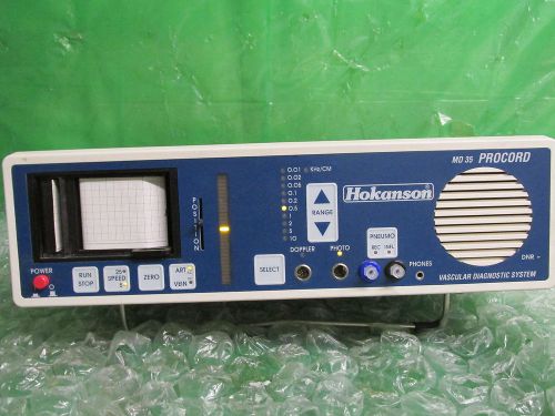 Hokanson Vascular Diagnostic System MD35 Procord