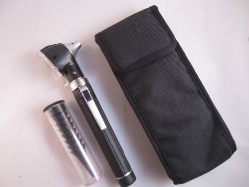 Mini fiber optic otoscope diagnostic ent set black  -vetkare for sale