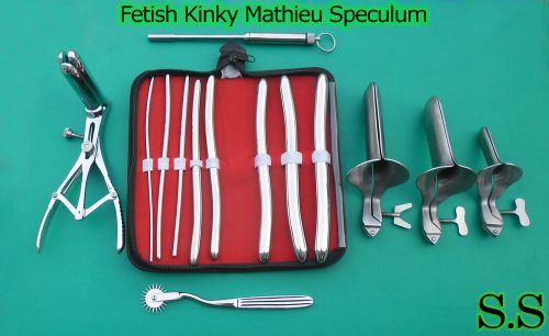 Fetish Kinky Mathieu Speculum,Collins S,M,L, Hegar Dilator, Pinwheel,Vibrator