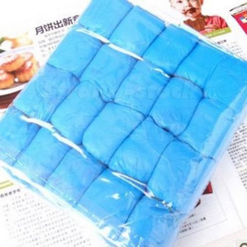 100pcs blue disposable green plastic no odor rain waterproof shoe covers stgp for sale