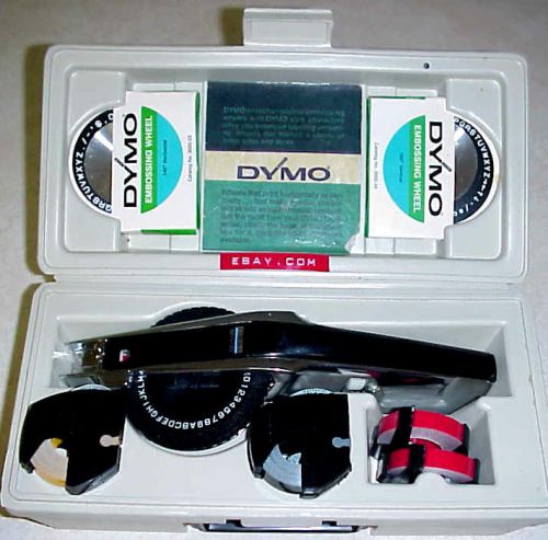 DYMO DELUXE HEAVY DUTY RETRO~MID CENTURY LABEL MAKING KIT MODEL 1550, (BUNDLE)