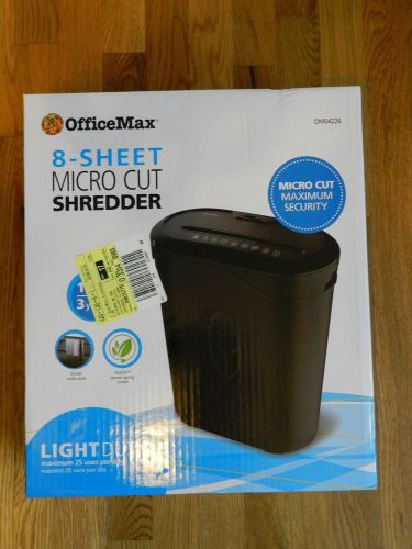 Office Max 8 sheet micro cut paper shredder