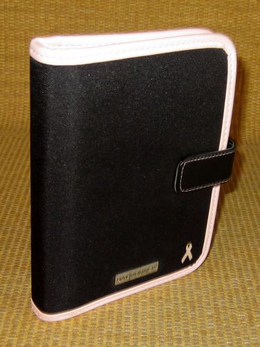 Compact .75&#034; Rings | Black/Pink DURABLE DAY-RUNNER OPEN Planner/Binder Franklin
